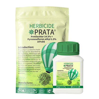 プラタ®プレチラクロル14.5% ピラゾスルフロン-エチル1.5% 16% GG除草剤